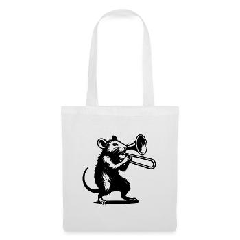 Bass rat with guitar - Tote Bag - white - Front