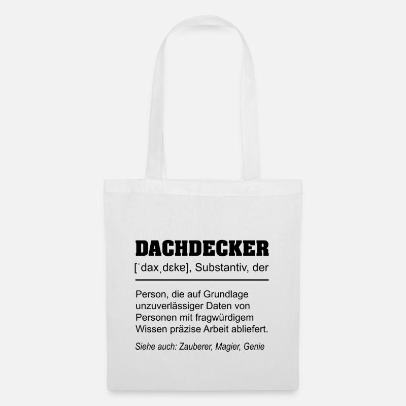 Définition de couvreur drôle - Sac en tissu - blanc