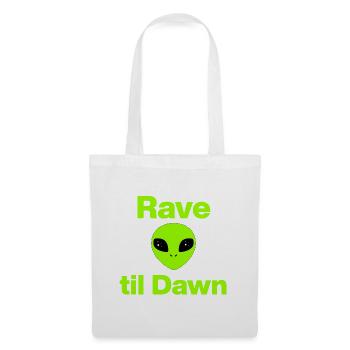 Rave à l’aube – Fête Alien ! Mayday, EDM - Sac en tissu - blanc - Devant
