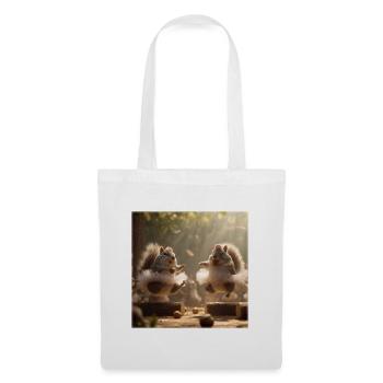 Dancing squirrels in tutu with acorns - Tote Bag - white - Front