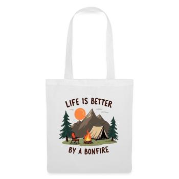 Life is better by a Bonfire Camping Adventure - Tote Bag - white - Front