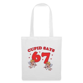 Cupid Says 67 – liebevolles Cupido-Design  - Stoffbeutel - Weiß - Vorne