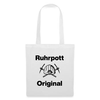 Ruhrpott Original, Bergmann Stolz ! NRW, Charbon - Sac en tissu - blanc - Devant