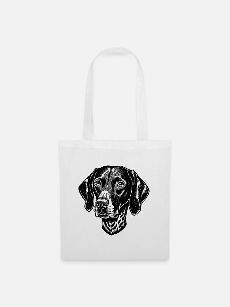 Pointer-Hund - Stoffbeutel - Weiß