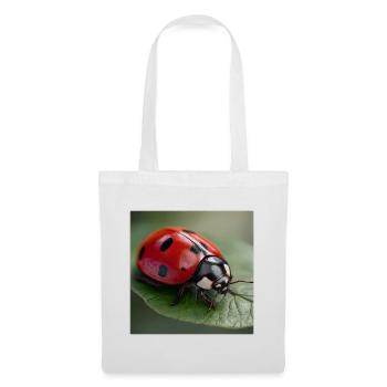 Lucky Charm Ladybug Macro Nature Design - Sac en tissu - blanc - Devant