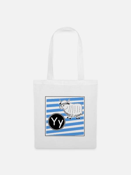 Y wie Yak - Stoffbeutel - Weiß