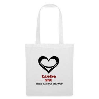 Love is Red Retro Typo - Tote Bag - white - Front