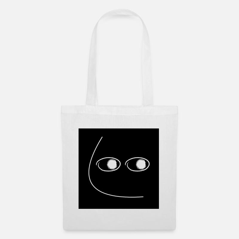 Seite Eye_Blk/Wht - Stoffbeutel - Weiß