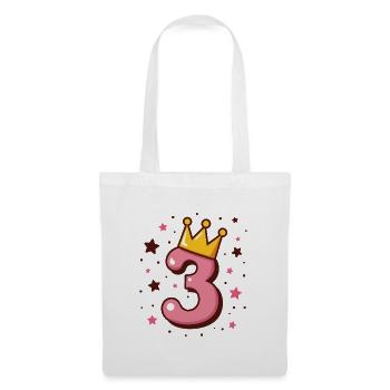 3rd Birthday Little Princess with Crown - Tote Bag - white - Front