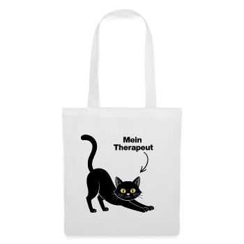 MON CHAT EST MON THÉRAPEUTE😻 CATLOVER NEZ POILU - Sac en tissu - blanc - Devant