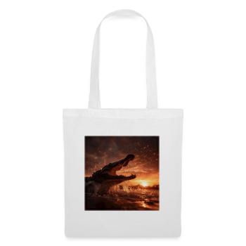 Wild Crocodile Action Sunset River - Tote Bag - white - Front