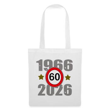 60e anniversaire 1966–2026 - Sac en tissu - blanc - Devant