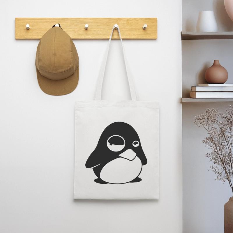 Grumpy Tux – Drôle de Penguin Linux pour les geeks Sac en tissu