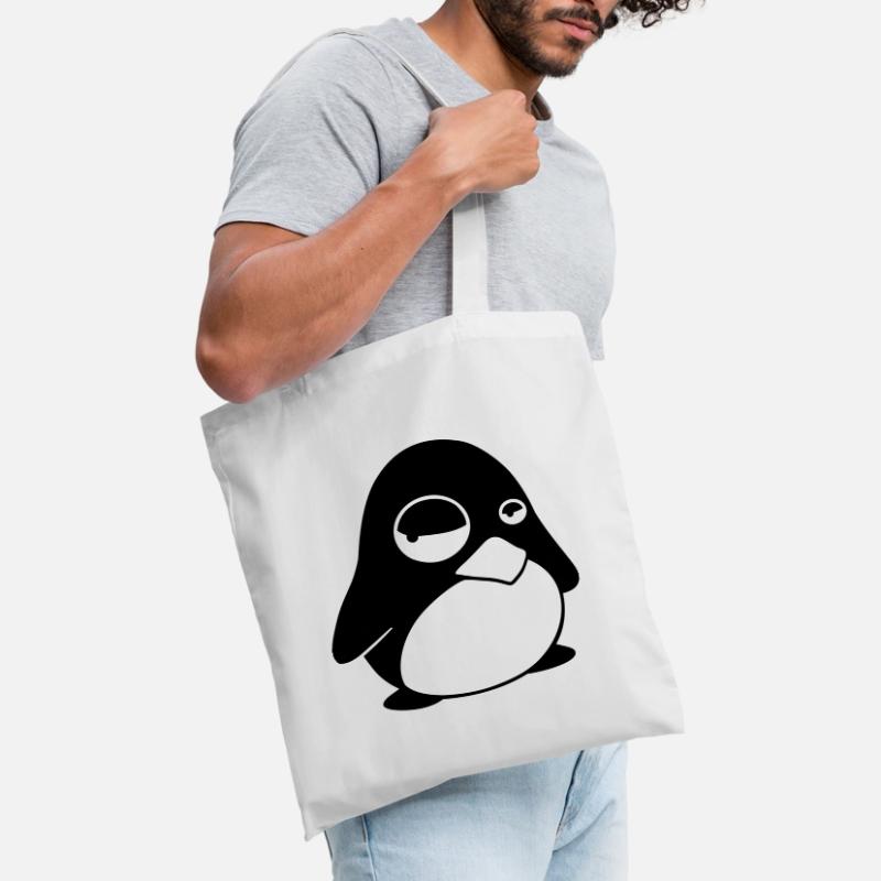 Grumpy Tux – Funny Linux Penguin for Nerds Tote Bag