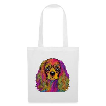 Cavalier King Charles Spaniel - Sac en tissu - blanc - Devant