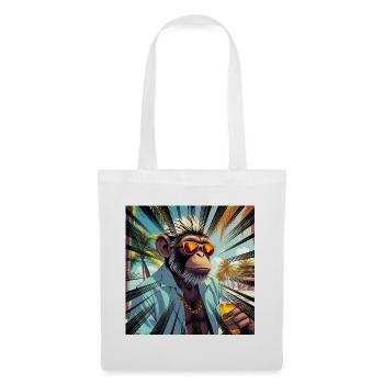 Resort style tropical monkey - Tote Bag - white - Front