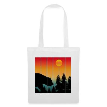 BEAR WILDLIFE SUNSET NATURE - Tote Bag - white - Front