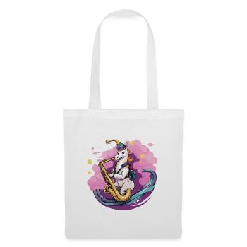 Saxophone unicorn in fog magic - Tote Bag - white - Front