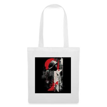 Geometric Shadow Pullover Hoodie - Tote Bag - white - Front