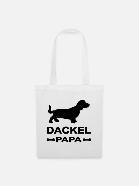 Dackel - Stoffbeutel - Weiß