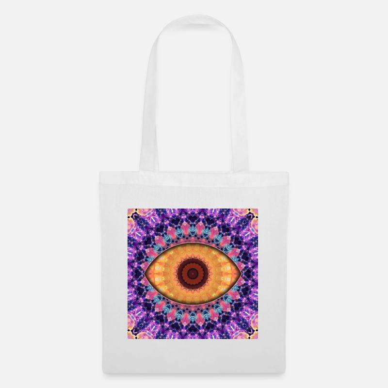 Kaleidoscopic eye mandala - Tote Bag - white