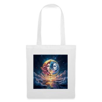 Dualité lunaire en amour - Sac en tissu - blanc - Devant