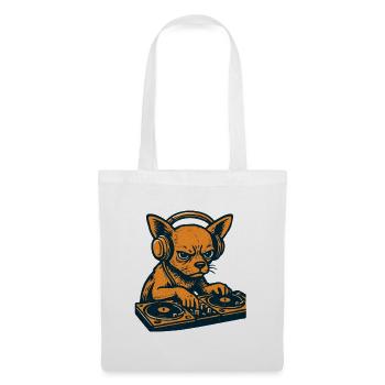 Chihuahua DJ Retro Turntables Headphones Gift - Tote Bag - white - Front
