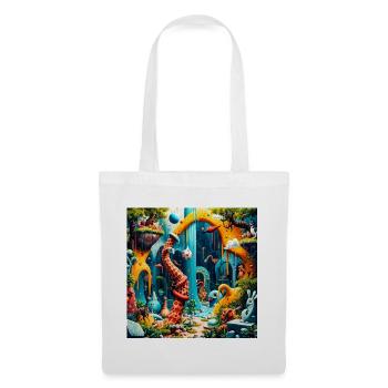 Colorful Dream World Dinosaur - Tote Bag - white - Front