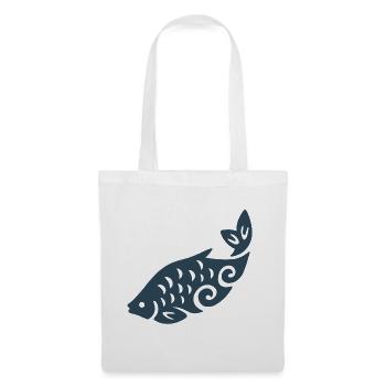 Wirbelfisch-Silhouette - Stoffbeutel - Weiß - Vorne