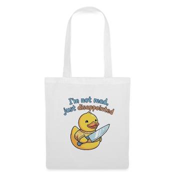 Disappointed duck with knife - Tote Bag - white - Front