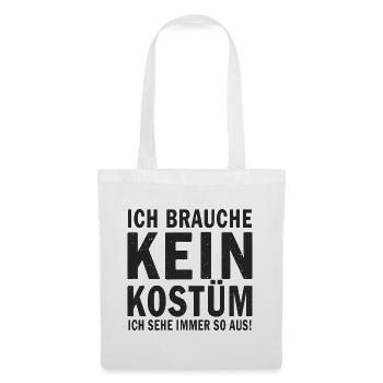 Karneval Fasching Fasnet Kostüm - Stoffbeutel - Weiß - Vorne