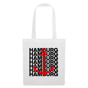 HAMBURG ANKER – HAFEN POWER! MOIN, HAFEENLIEBE - Stoffbeutel - Weiß - Vorne
