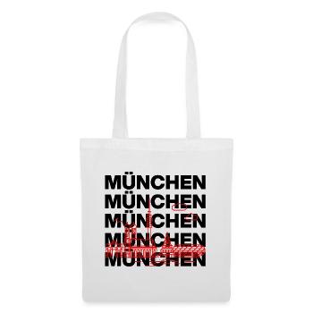 MÜNCHEN SKYLINE, MÜNCHENLIEBE ISARLOVE - Stoffbeutel - Weiß - Vorne