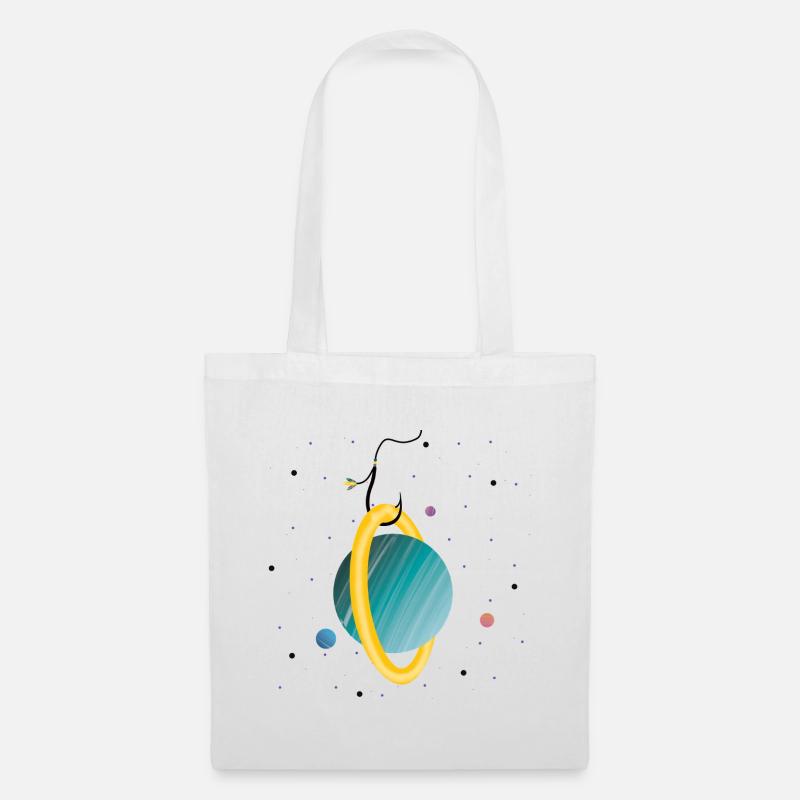 Planet on the hook (2/3) - Tote Bag - white