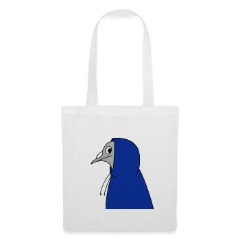 Pigeon in a Hoodie – Urban Minimal Illustration - Tote Bag - white - Front