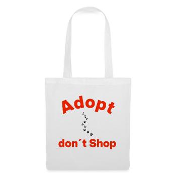 ADOPTE, N’ACHÈTE PAS, À LA MANIÈRE DE LA PATTE ! ÉNONCÉ - Sac en tissu - blanc - Devant