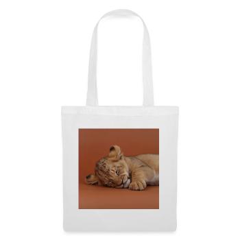 Petit guépard endormi - Sac en tissu - blanc - Devant
