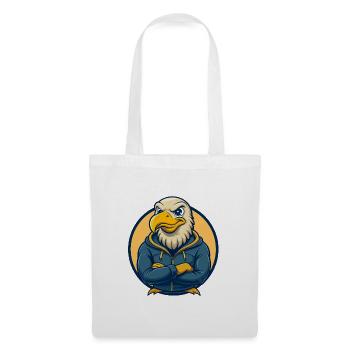 Albatross Kawaii Mascot Cartoon Clipart Logo Badge - Tote Bag - white - Front