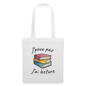 Passion lecture, gens cultivés, lire des romans - Sac en tissu - blanc - Devant