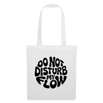 do not disturb my flow black branded - Tote Bag - white - Front