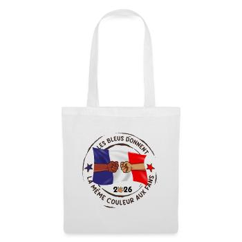 Les_bleus_donnent_la_meme_couleur_aux_fans - Stoffbeutel - Weiß - Vorne