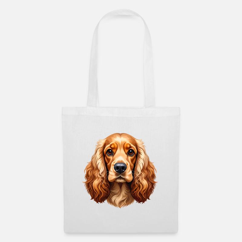 Cocker Spaniel - Tote Bag - white