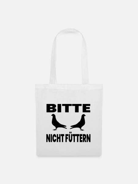 Tauben - Stoffbeutel - Weiß