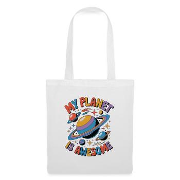 My Planet Is Awesome - Stoffbeutel - Weiß - Vorne