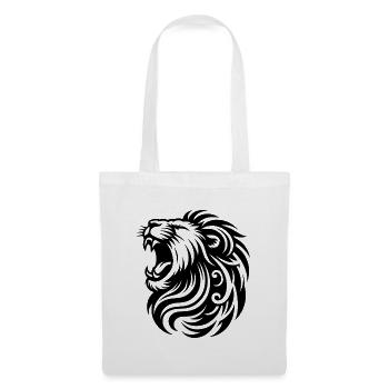 Roaring lion with elegant mane and teeth - Tote Bag - white - Front