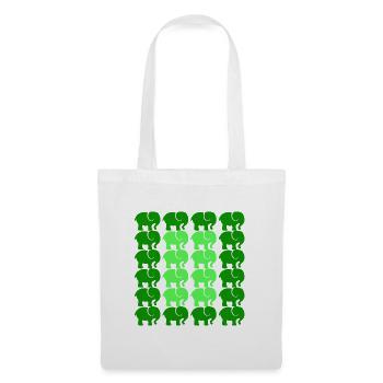 Éléphant - Sac en tissu - blanc - Devant