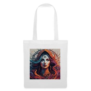 Third Eye magic. Fiery Mystic Portrait - Tote Bag - white - Front
