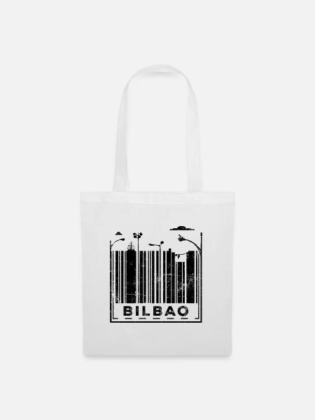 Bilbao Strichcode - Stoffbeutel - Weiß