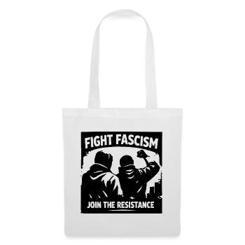 Combattez le fascisme – Rejoignez la Résistance | Antifascisme - Sac en tissu - blanc - Devant