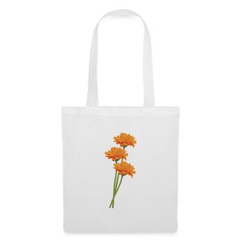 Orange Gerbera Trio - Sac en tissu - blanc - Devant
